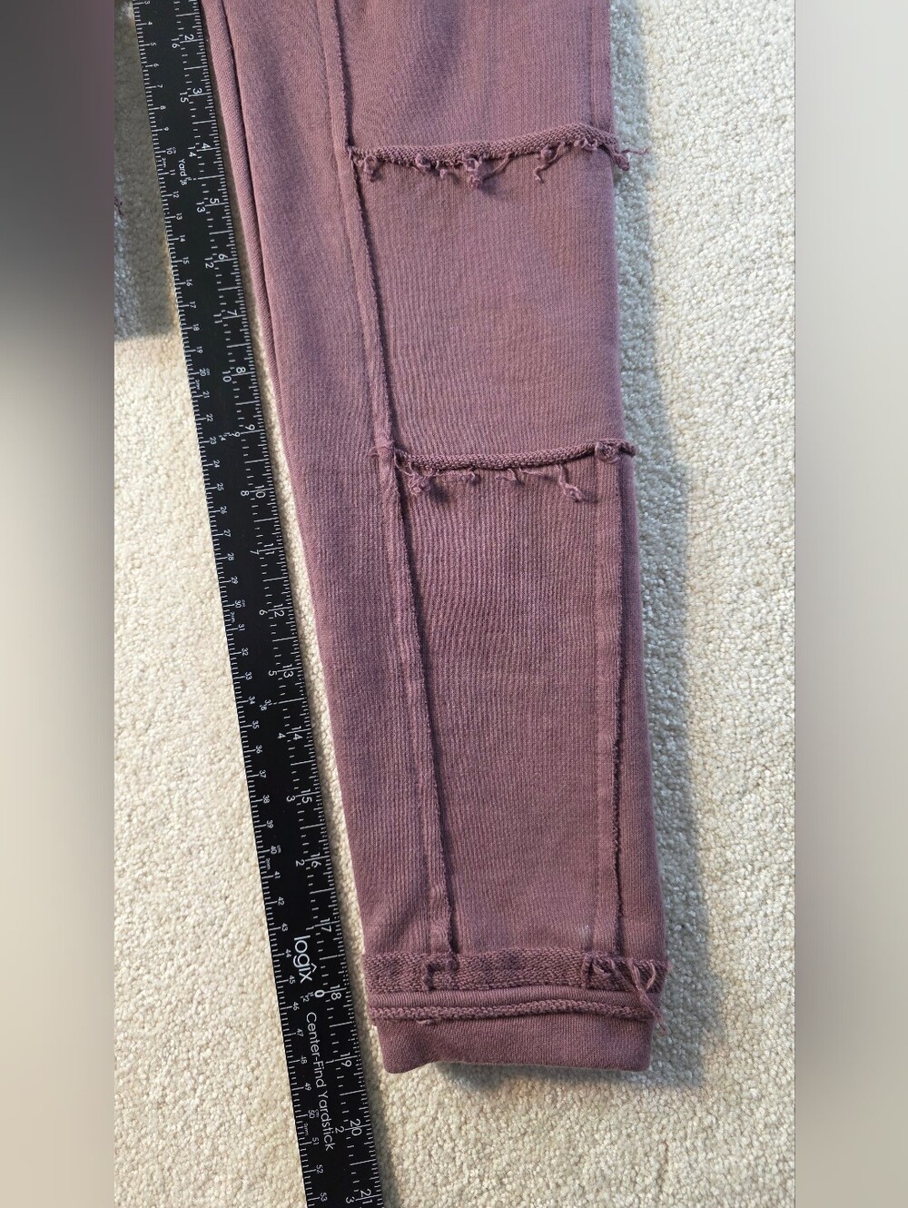 Born Primitive Purple 1/4 Zip Cropped Hoodie Raw Distressed Seams Womens L - Picture 6 of 9